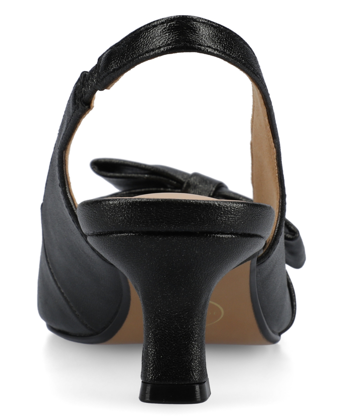 Journee Collection Women's Paloma Bow Kitten Heel Slingback Pumps
