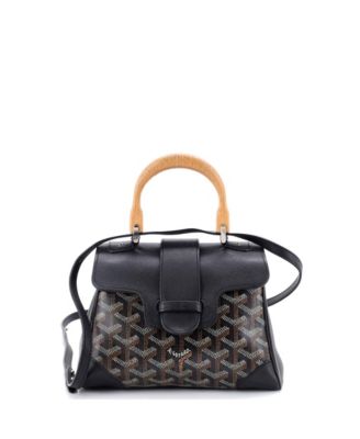 Mini Saigon Top Handle Bag Coated Canvas with Leather