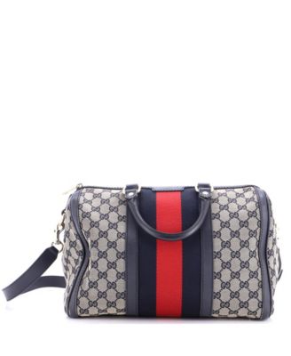 Medium Vintage Web Boston Bag GG Canvas