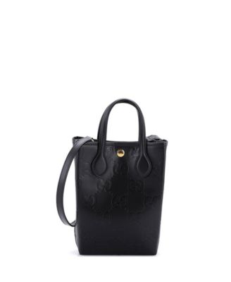 Mini Vertical Tote GG Embossed Leather