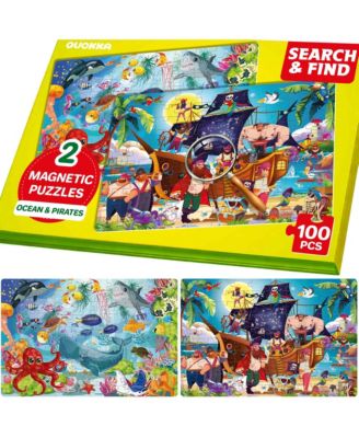 Magnetic Puzzles for Kids Ages 4-6 - 100 PCS Magnetic Puzzle Book for Toddlers 3-5