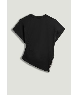 Women's Embellished Asymmetric T-Shirt