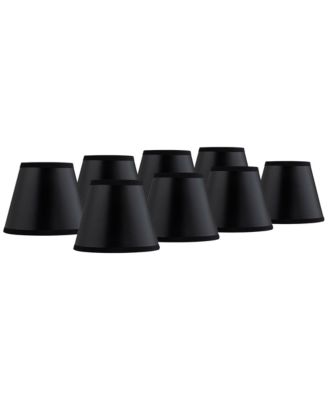 Set of 8 Empire Chandelier Lamp Shades Paper Small High Candelabra Clip-On Fitting