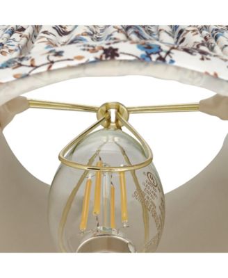 Nelle 3 1/2" Top x 6" Bottom x 5" High x 5" Slant Print Lamp Shade Replacement Set of 6 Cream Floral Clip On Candelabra