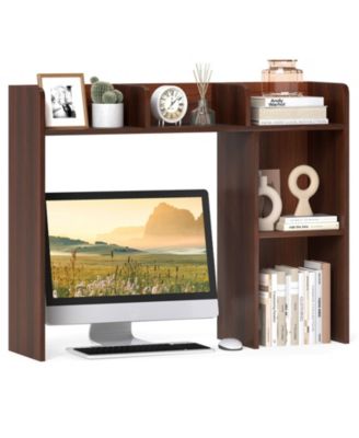 3-Tier Multipurpose Desk Bookshelf with 4 Shelves