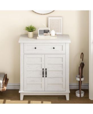 Farmhouse 3-Tier Storage Cabinet with 7-Level Adjustable Shelves