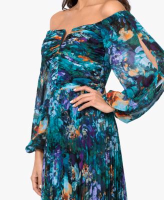 fit and flare dress long sleeve Long Sleeve Square Neck Fit & Flare Midi Dress