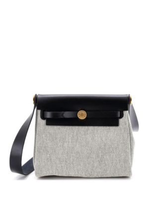 20 Herbag Zip Toile and Leather