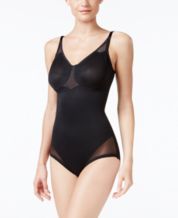 Track Deep Plunge Shapewear Mid Thigh Bodysuit - Cocoa - 3X at Skims