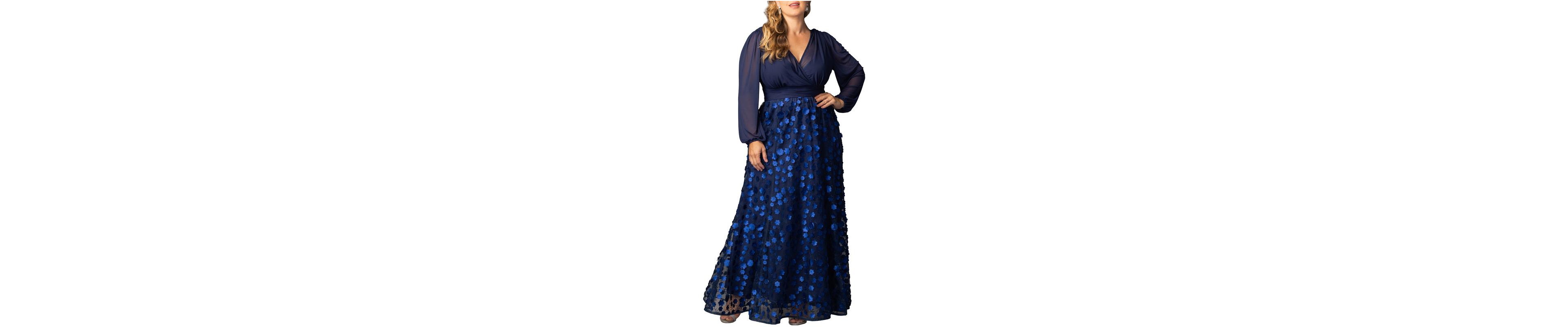 Kiyonna Plus Blossoming Beauty Mesh Evening Gown