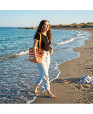 Harvest Glow Handmade Sisal Medium Tote Purse