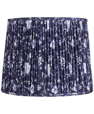 Sally 13" Top x 15" Bottom x 12" High x 12" Slant Print Lamp Shade Replacement Pleated Floral Spider Harp