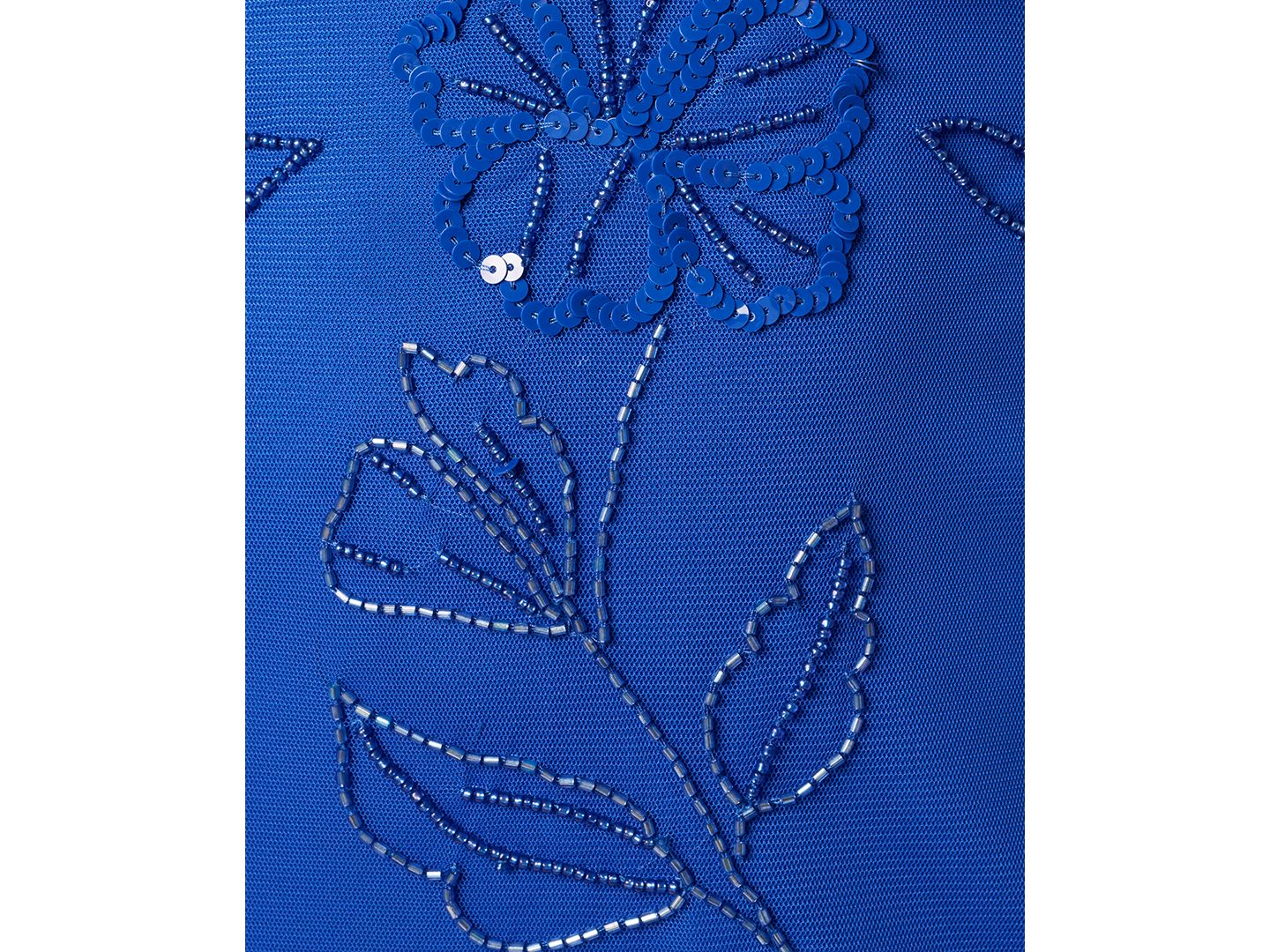 Женское платье Adrianna Papell Beaded Blouson Flutter-Sleeve, цвет: Яркий сапфировый — фото 5