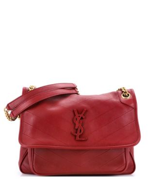 Medium Niki Chain Flap Bag Matelasse Chevron Leather