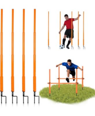 Telescopic Length Soccer Poles Fixed and Collapsible Options Agility Training Hurdles and Football Obstacle
