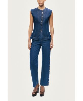 Women's Button-Front Denim Vest