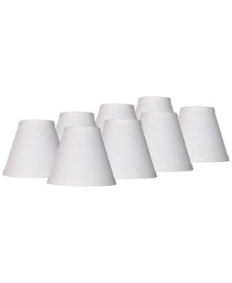Set of 8 Hardback Empire Chandelier Lamp Shades Candelabra Clip-On Fitting