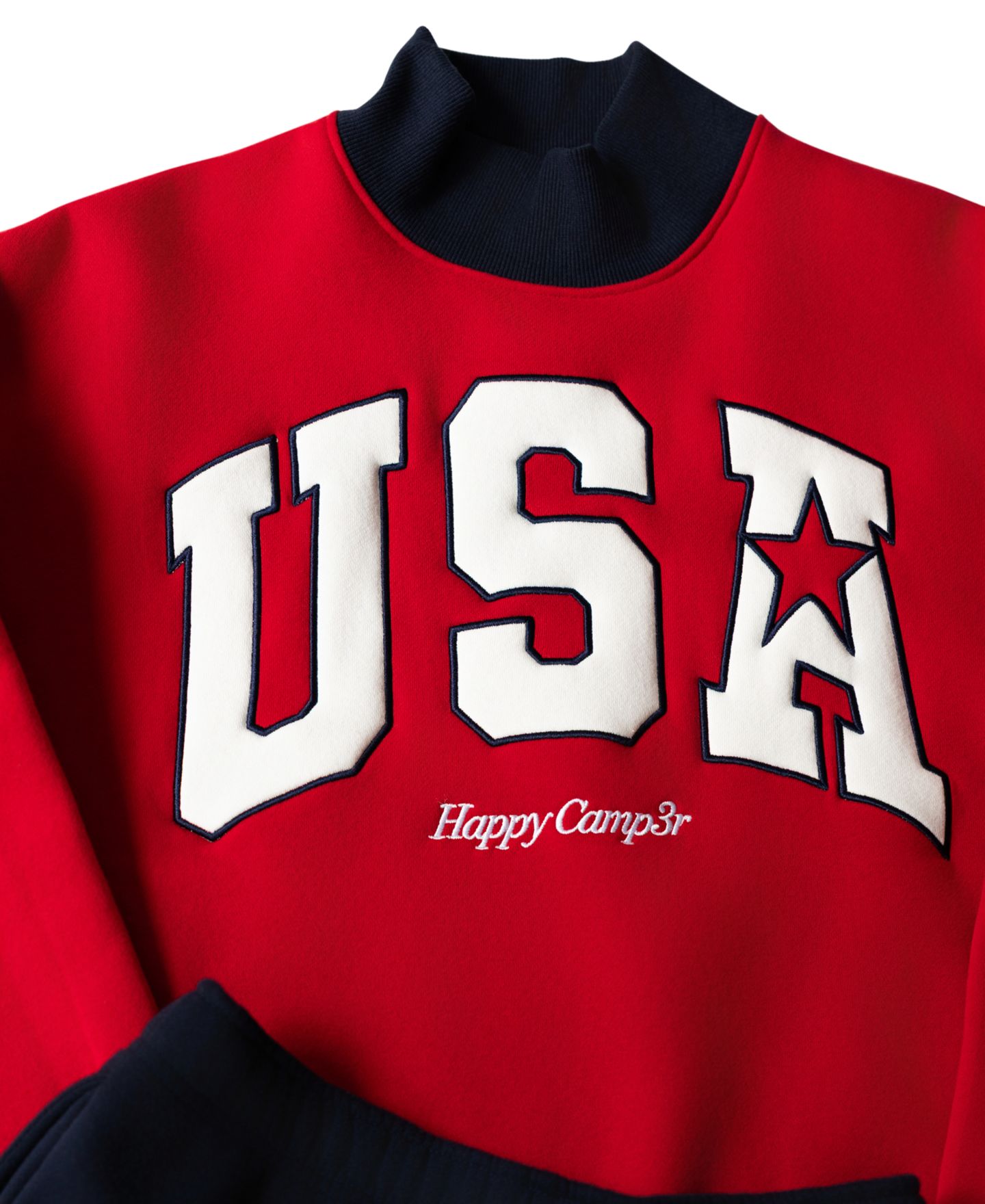 Женский свитшот The Happy Camp3r USA Mock Neck, цвет: Красный — фото 4