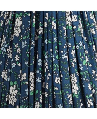 3 1/2" Slant Print Lamp Shade Replacement Set of 6 Navy Blue Floral Clip On Candelabra