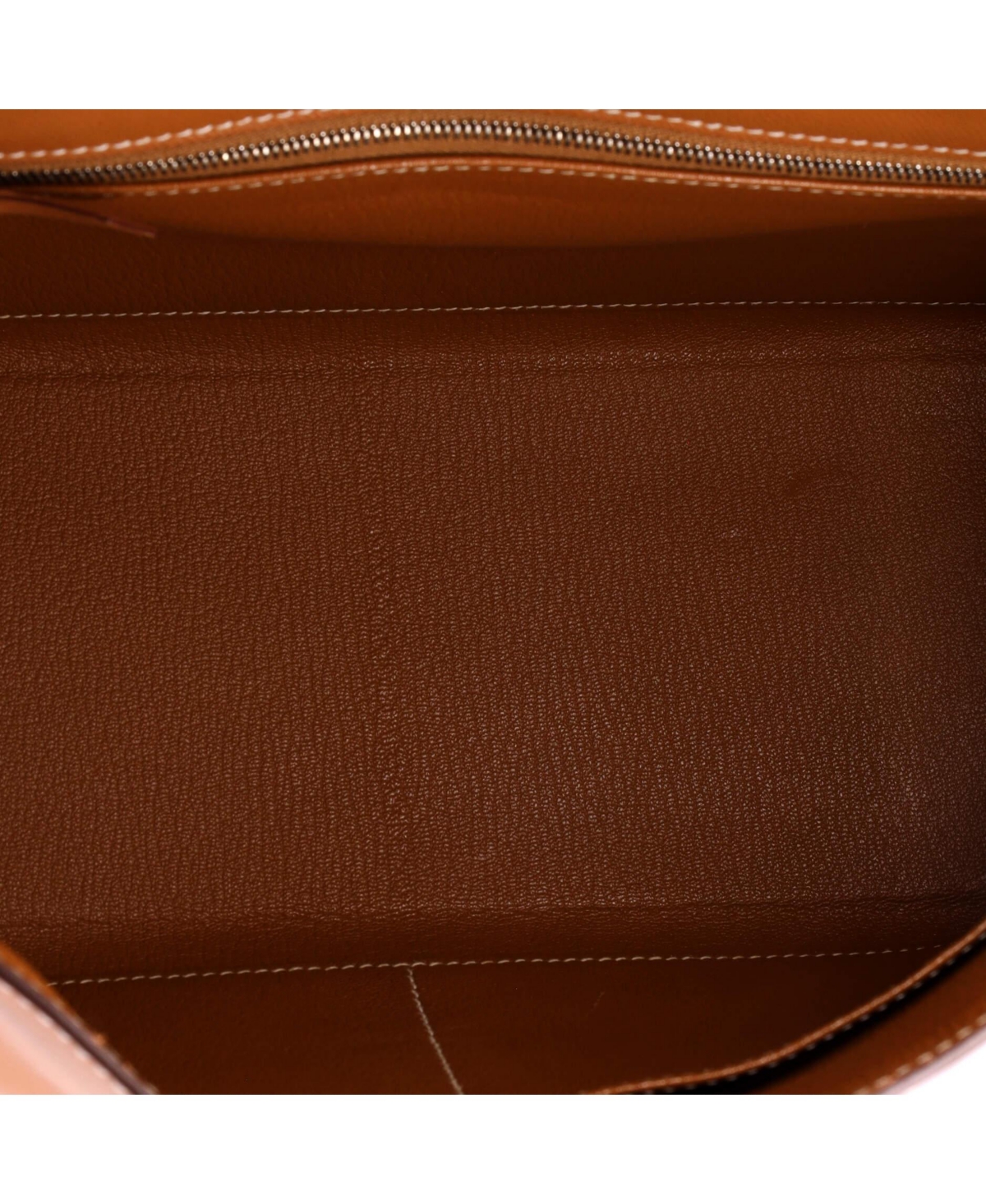 Pre-Owned HERMES Kelly 28 Handbag Brown Madame with Palladium Hardware