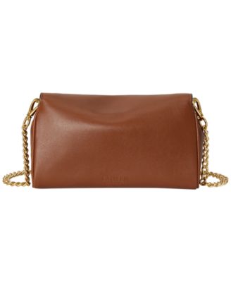 Lauren Ralph Lauren Turnlock Leather Wristlet Crossbody - Macy's