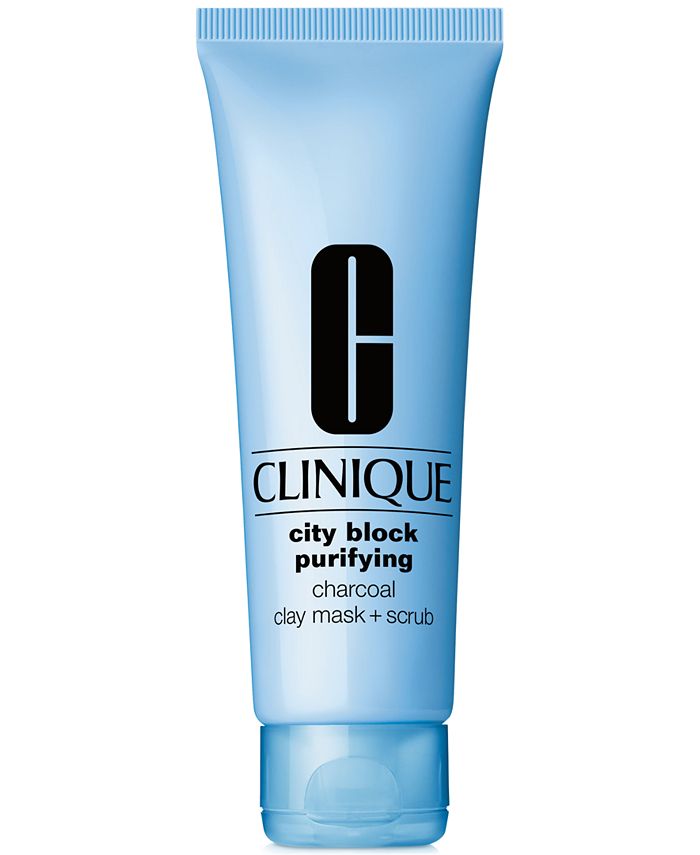 Clinique City Block Purifying™ Charcoal Clay Face Mask + Scrub, 3.4 - Macy's