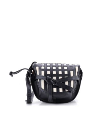 Small Gate Shoulder Bag Grid Leather