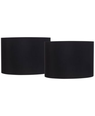 Set of 2 Hardback Drum Lamp Shades Medium 16" Top x 16" Bottom x 11" High Spider Replacement Harp Finial Fitting