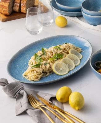 Noritake Colorwave Kiln Azure Oval Platter - Macy's