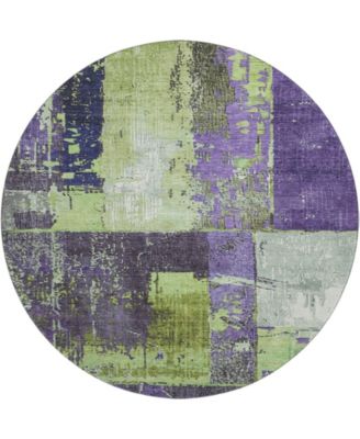 Mayfield Machine Washable AMF1866 8' x 8' Round Area Rug