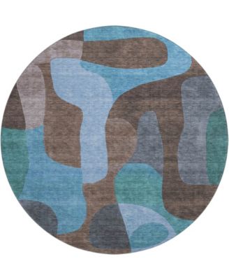 Mayfield Machine Washable AMF1867 8' x 8' Round Area Rug