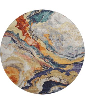 Mayfield Machine Washable AMF1908 8' x 8' Round Area Rug
