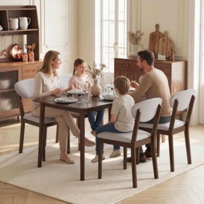 Dining Table Set for 4, Mid-Century Modern Kitchen Table and Chairs