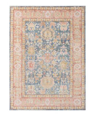 Century CEN-15 Navy/ Pink 5'3" x 7'3" Area Rug