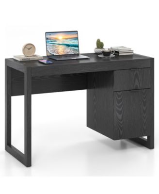 Computer Desk with Cabinet and Drawer