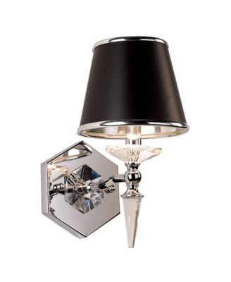 Manhattan Modern Wall Lamp Chrome Crystal Hardwire 6" Fixture Paper Shade for Bedroom Reading Living Room House Hallway