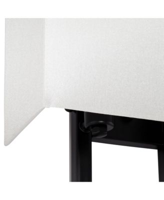 Modena Modern Wall Light Sconces Set of 2 Hardwire 9 1/2" Fixture Silvery Faux Silk Shade for Bedroom Reading Living Room