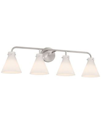 Possini Euro Cielo 33" Wide Brushed Nickel 4-Light Bath Light