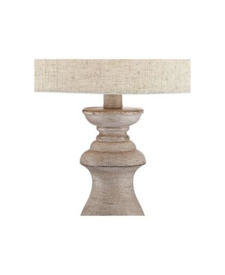 Patsy 26 1/2" Tall Candlestick Traditional Table Lamps Set of 2 WiFi Smart Socket White-Washed Wood Finish Living Room