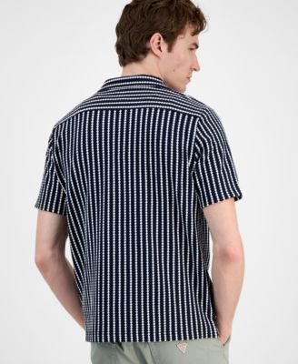 トップス NOUNLESS REVERSIBLE JACQUARD KNIT SHIRT GUESS Men's Rafa Jacquard Knit Short-Sleeve Shirt - Macy's
