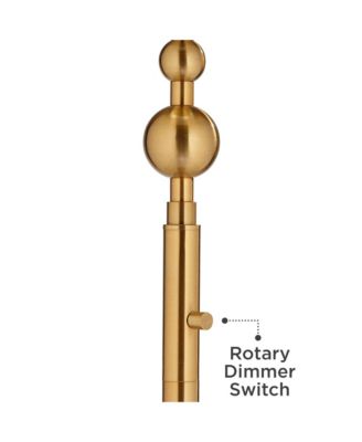 Summit Mid Century Modern 71" Tall Floor Lamp Warm Gold Matte Blaster Drum Shade for Living Room Bedroom