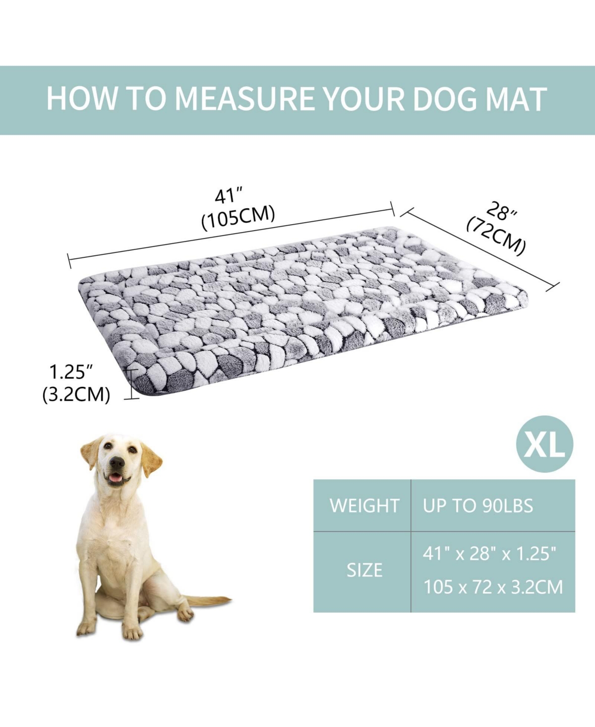 Aronkl Reversible Dog Crate Pad Bed Mat Cool Warm Sleeping For Dogs Cats Machine Washable Multi Use Pet Beds