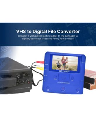 EMT-1200 Media Recorder with LCD Screen to Record Videos, Music, and Photos from Phone to DVD, USB, or Memory Card