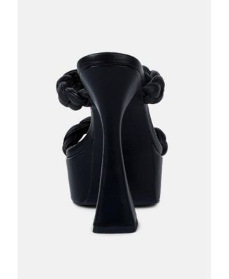 PIN-UP Women's Braided High Heel Sandals