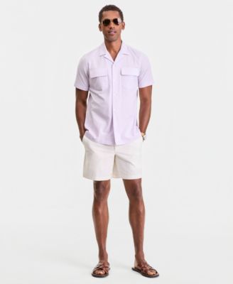 Club Room Men's Double Pocket Oxford Short-Sleeve Shirt, Macy's