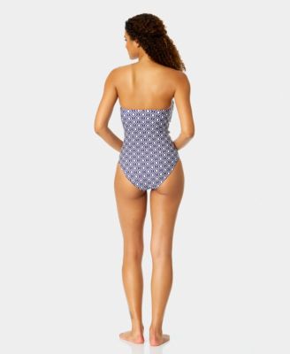 Women's Twist Front Strapless One-Piece Swimsuit