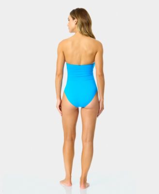 Women's Twist-Front Ruched One-Piece Swimsuit