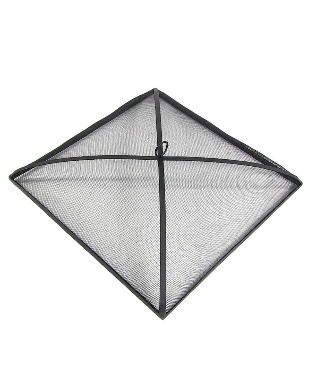 Outdoor Heavy-Duty Steel Mesh Square Easy-Opening Camp Fire Pit Spark Screen Lid