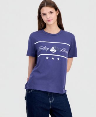 Juniors' Mickey Mouse Sporty Crewneck Tee