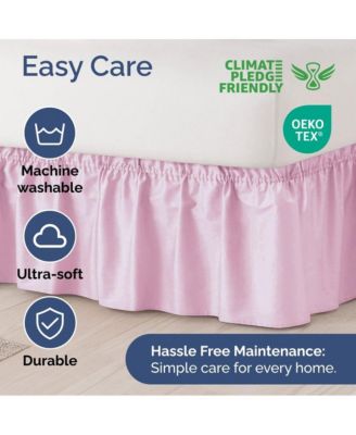 Ruffled Elastic Wrap Around Bedskirt 12 Inch Drop - Full